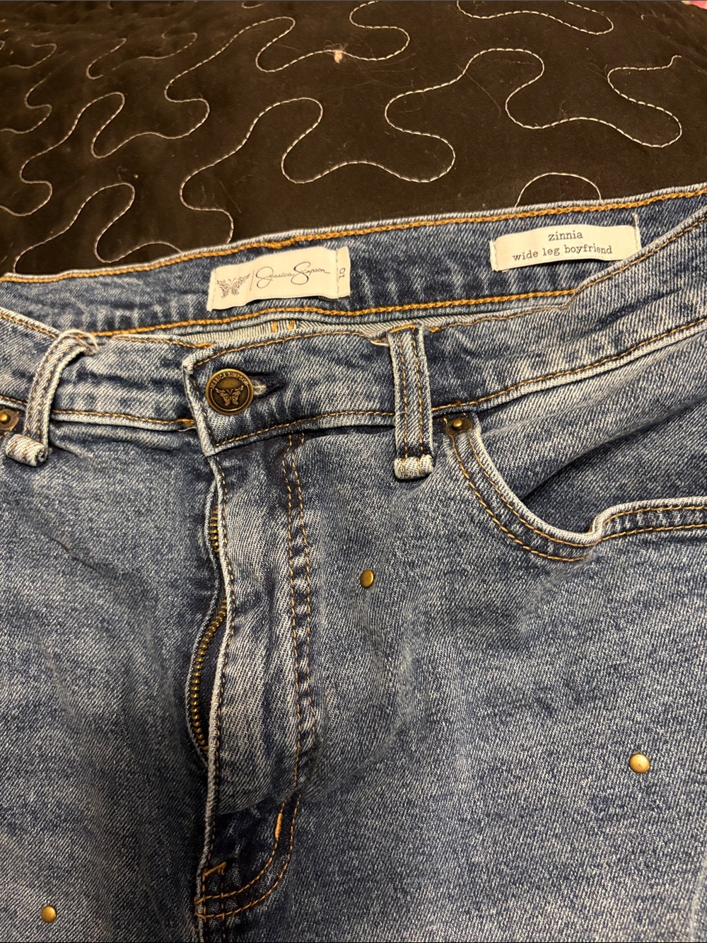 Jessica Simpson Blue Denim Boyfriend Jeans